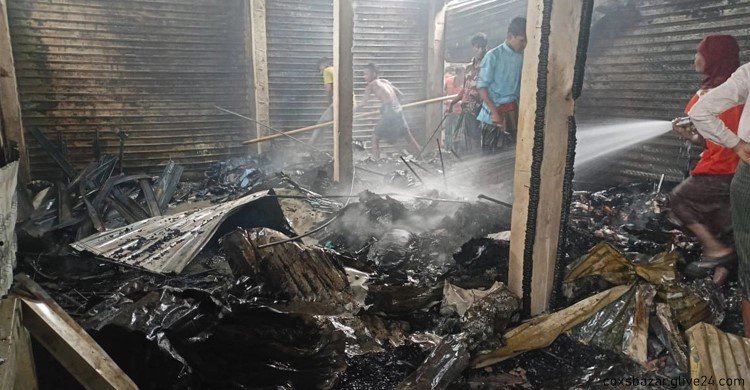 ৩২ দোকান ভস্মীভূত রোহিঙ্গা ক্যাম্পে ফের আগুন